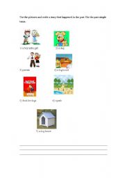 English Worksheet: a story in the past simple