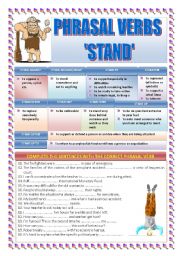 English Worksheet: PHRASAL VERBS: STAND