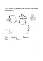 English Worksheet: Camping vocabulary