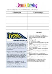 English Worksheet: Speaking about driving