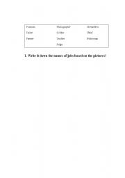 English Worksheet: Jobs/Occupations