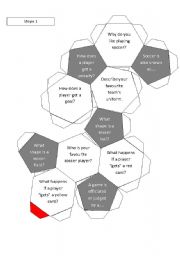 English Worksheet: Speaking of Soccer....Soccer Ball / Football (3 pages to cut out and assemble)