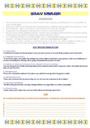 English Worksheet: SILLY ENGLISH & MOVIE QUOTES - error correction