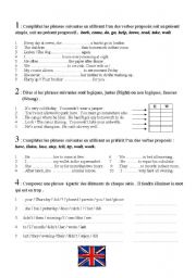 English worksheet: Entry test