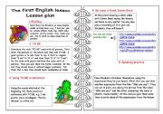 English Worksheet: The first English lesson
