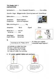 English Worksheet: COMPARATIVES