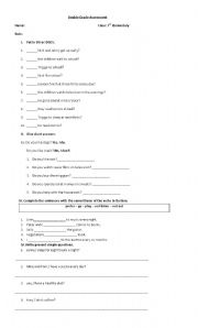 English Worksheet: Present Simple Test