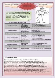 English Worksheet: COMPOUND ADJECTIVES