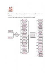 English worksheet: Past Simple and Past Continuous Speaking