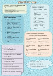 English Worksheet: Verb to be practice