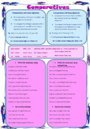 English Worksheet: Comparatives