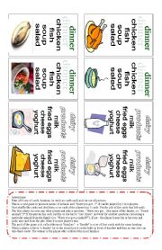 English Worksheet: Food - card game (3 of 3)