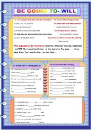 English Worksheet: will --be going to