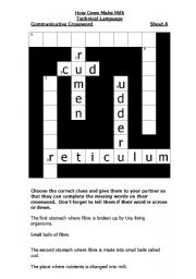 English worksheet: Communicative Crossword