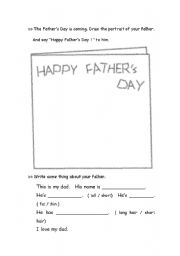 English Worksheet: Happy Fathers Day