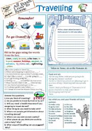 English Worksheet: Travelling