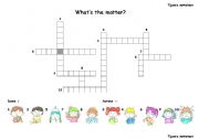 English Worksheet: what is the matter?