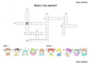 English worksheet: what is the matter?