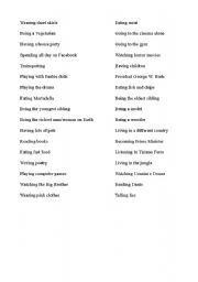 English Worksheet: Argument game