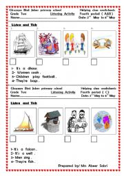 English Worksheet: different  tasks