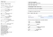 English worksheet: Simple Present / Days of the week