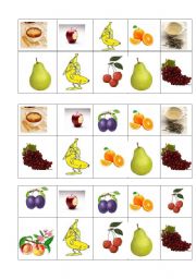 English Worksheet: Food Bingo Game