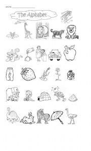 English worksheet: THE ALPHABET