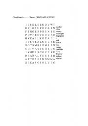 English Worksheet: Crime word search