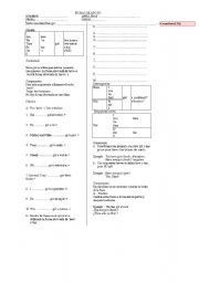 English worksheet: excercises for help