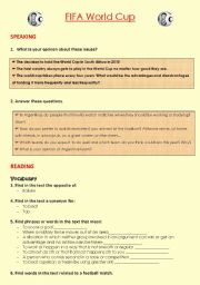 English Worksheet: FIFA World Cup South Africa 2010