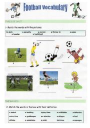 English Worksheet: Football Vocabulary (enlarged)