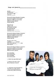English Worksheet: Kings and Queens by 30 Seconds To Mars