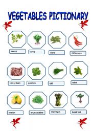 English Worksheet: vegetable