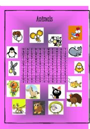 English worksheet: Animals