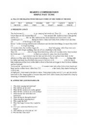 English Worksheet: Reading comprehension