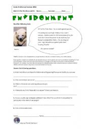 English Worksheet: environment_endangeredspecies