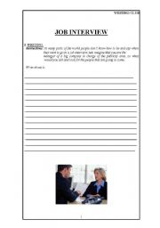 English worksheet: Job Interview