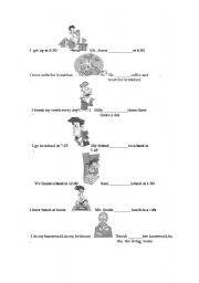 English Worksheet: Present simple - Third person