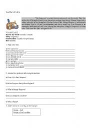 English worksheet: reading comprehension, possessive case and sentence order