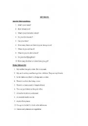 English worksheet: Revision