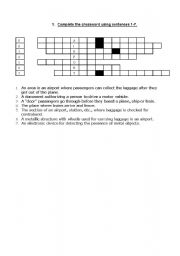 English Worksheet: Crossword Airport