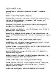 English Worksheet: Walking styles