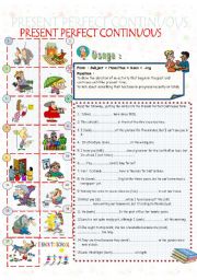 English Worksheet: Present Perfect Continuous