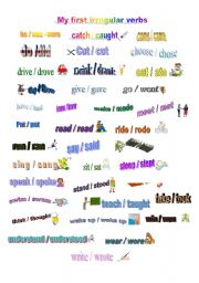 Illustrated irregular verbs