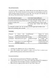 English Worksheet: The Lifeboat Paradox