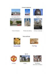 English Worksheet: landmarks