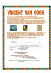 VAN GOGH - read comp and grammar ex.