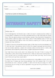 TEST-INTERNET SAFETY