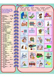Prepositions with Answer key**fully editable
