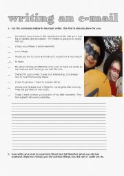 English Worksheet: Writing an E-mail